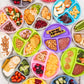 WeeSprout Silicone Plates for Babies & Toddlers (3 Pack) 100% Food-Grade Dishes for Self Feeding, Divided Design & Raised Edges