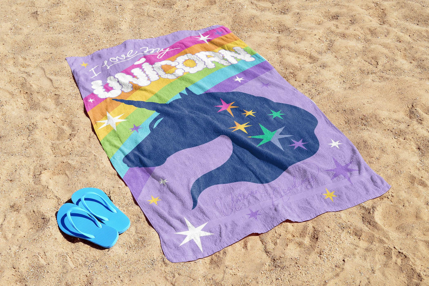 Jay Franco Unicorn Academy Bath Pool Beach Towel - Kids Purple Super Soft & Absorbent 100% Cotton Towel, Measures 28 X 58