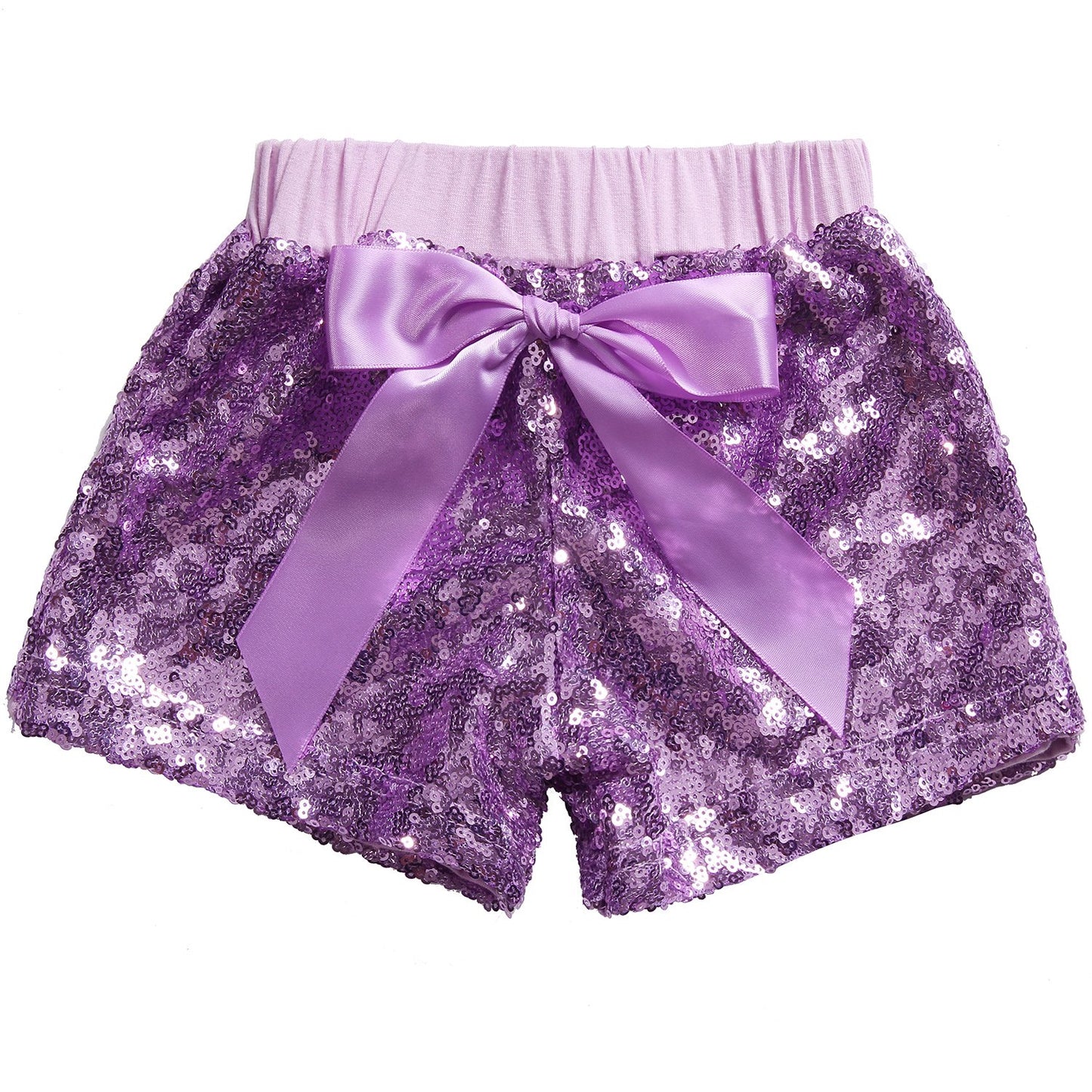 Cilucu Baby Girls Shorts Toddler Sequin Shorts Sparkles On Both Sides Purple 3T