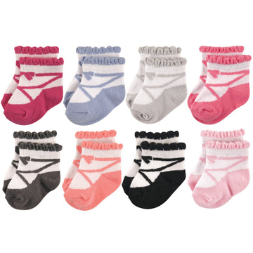 Hudson Baby Baby Boys Cotton Rich Newborn And Terry Casual Socks, Ballet, 0-6 Months Us