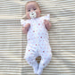 Owlivia Baby Boy Romper, Unisex Short-Sleeve Summer Outfit, 100% Organic Cotton Boy One-Piece Jumpsuit(3-6 Months, Ruffle Pink H
