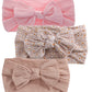 XuoAz Baby Girls Bow Flora Headband Baby Turban Knotted Elastic Headwrap for Newborn Infant Toddler Hair Accessories