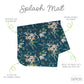 Bapronbaby Boho Floral Splash Mat - Waterproof Catch-All For Under High Chairs, Floors, Tables, Playtime Or Arts & Crafts - Mach
