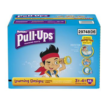 Pull-Ups Training Pants With Learning Designs For Boys, 3T-4T, 66 Count (Packaging May Vary)