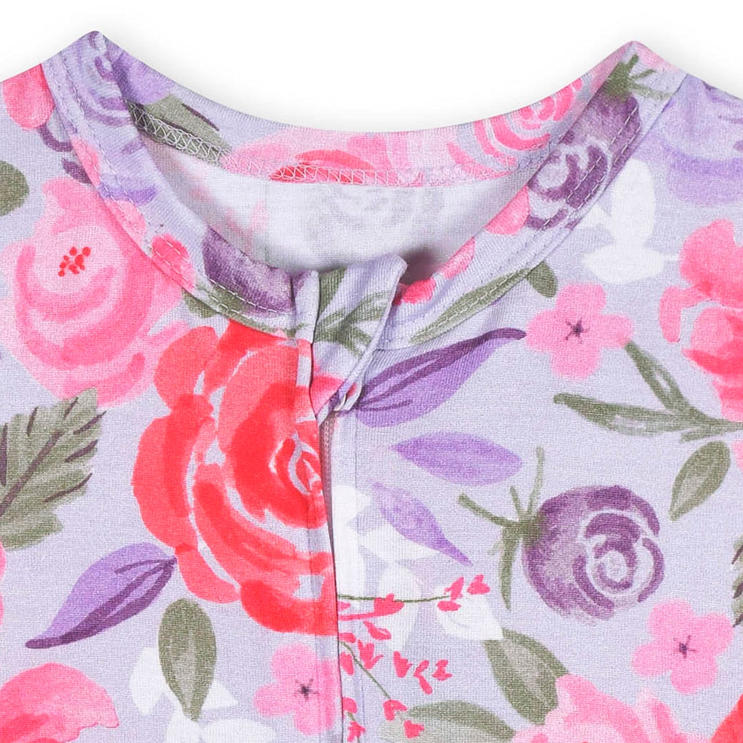Gerber Unisex Baby Buttery Soft Short Sleeve Romper With Viscose Made From Eucalyptus, Lilac Garden, 12 Months