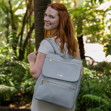 Premium Vegan Leather Diaper Bag Backpack: With Stroller And Crossbody Straps. Designer Baby Bag, Stylish And Functional Diaper