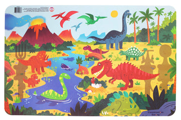Constructive Eating Made In Usa Placemat For Toddlers, Infants, Babies And Kids - Made With Materials Tested For Safety (Dino)