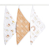 Aden + Anais Classic Boutique Washcloth Set, Super Soft 100% Cotton Muslin, 3-Pack, Keep Rising