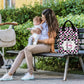 Customized School Bag With Name, Large Capacity Waterproof Diaper Bag, Personalized Monogram Nappy Backpack With Thermal Pockets