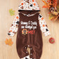 Tuemos Baby Boy'S My First Halloween Pumpkin Print Hoodie Outfit, Brown Turky, 9-12 Months
