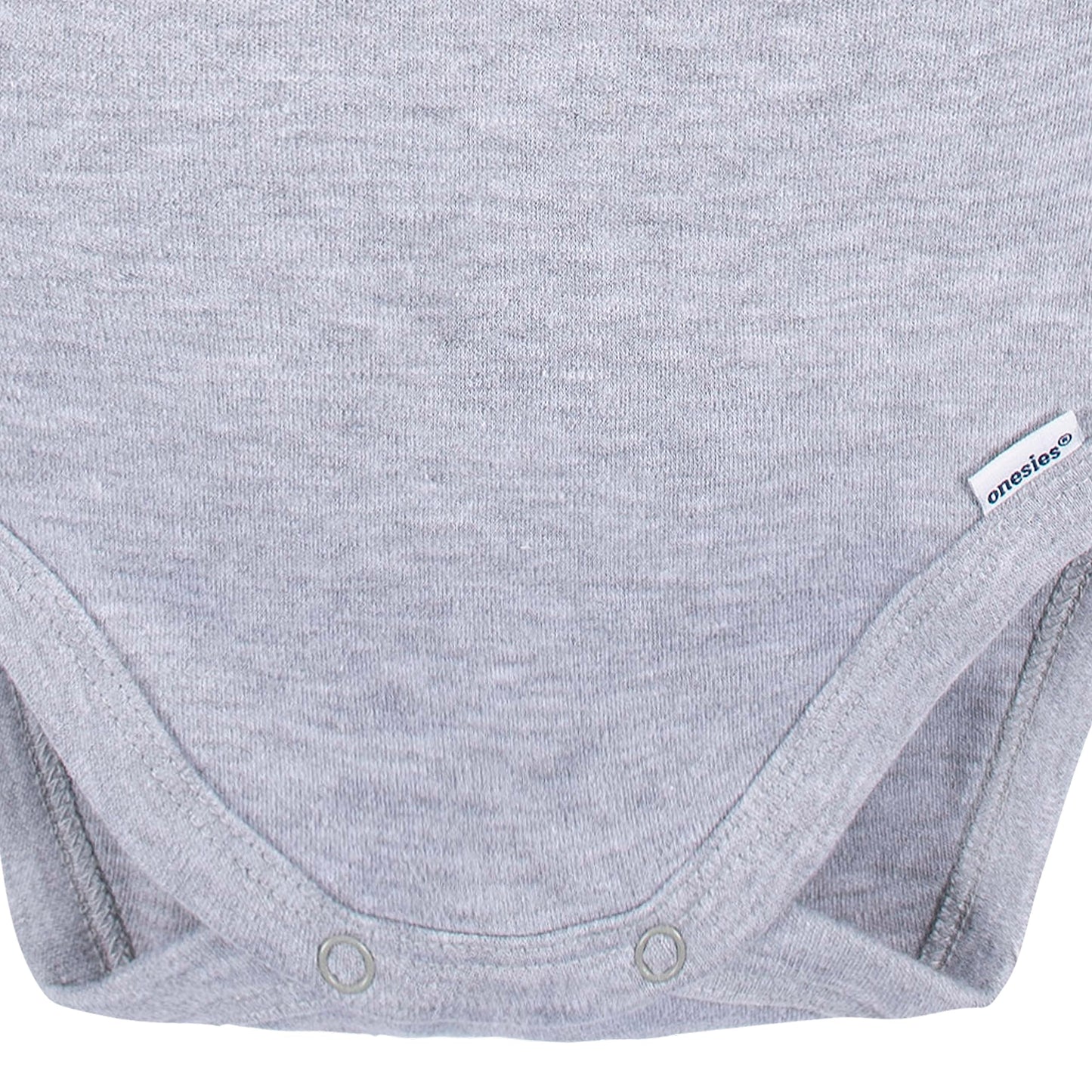 Gerber Unisex Baby Long Sleeve Solid Onesies Multi-Pack Interlock 180 Gsm, Grey Heather