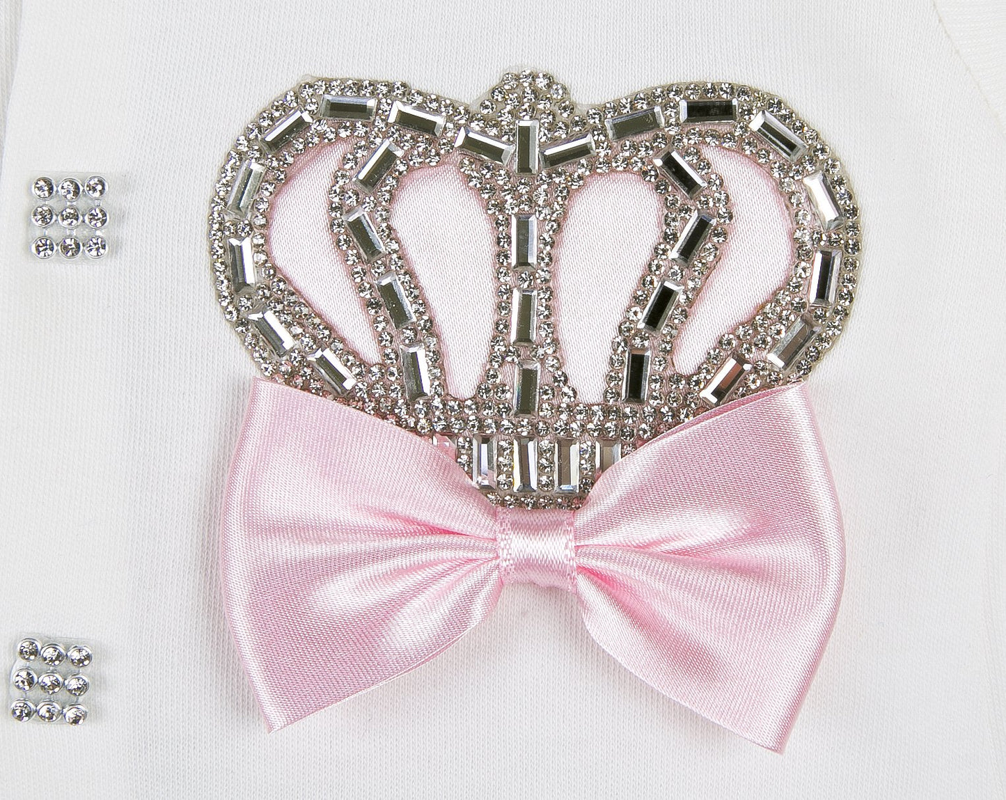 Lilax Baby Girl Jewels Crown Layette 4 Piece Gift Set 0-3 Months Pink