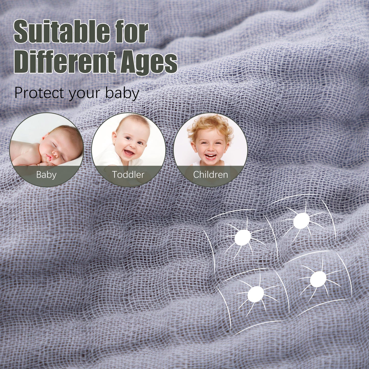 Spotted Play 2 Pack Hooded Baby Towels - 100% Muslin Cotton For Newborns, Infants, Toddlers - Large 32X32Inch Size - Highly Abso
