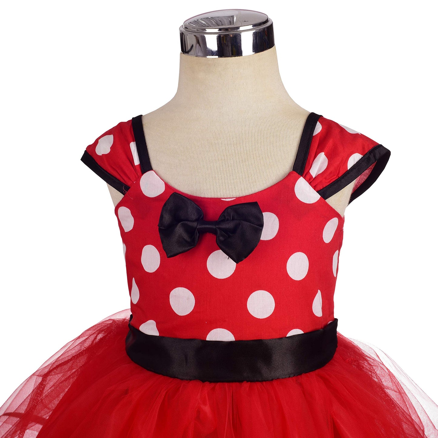 Dressy Daisy Toddler Girl Polka Dots Fancy Dress Up Costume Birthday Party Tulle Dresses with Headband Size 4T to 5T Red 203