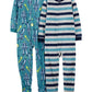 Simple Joys by Carters Kid Little Boys 2-Pack Loose-Fit Fleece Footed Pajamas, Transformers/Stripes, 7
