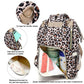 Xunteny Leopard Baby Diaper Bag Backpack For Girls Boys, Waterproof Large Maternity Nappy Bags For Mom