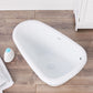 Regalo Baby Basics 3-In-1 Grow With Me Bath Tub, Adjustable As Your Baby Grows, Includes Foam Padded Air Mesh Sling, Drying Hook