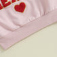 Jlkgicf Toddler Valentines Day Clothes Girl Boy Sweet Heart Letter Print Sweatshirt Pullover Shirt Baby Valentines Outfits(Sweet