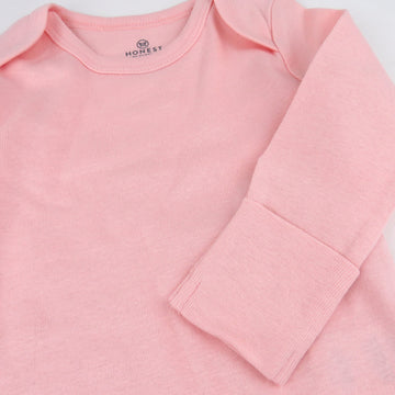 Honestbaby Baby Organic Cotton Long Sleeve Bodysuits Multi Pack, Strawberry Ice, 0-3 Months (B502E)