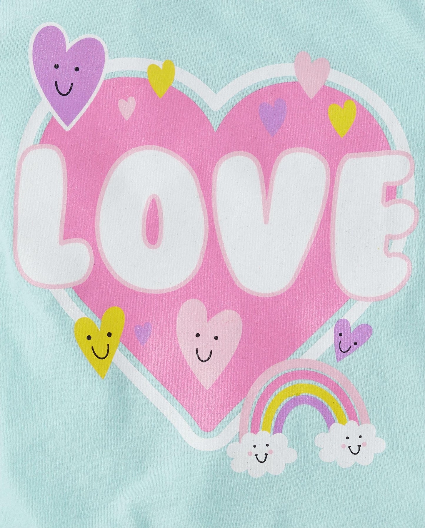 The Children'S Place Baby-Girls And Toddler Assorted Everyday Long Sleeve Graphic T-Shirts,Multipacks Happy/Rainbow/Love 3-Pack