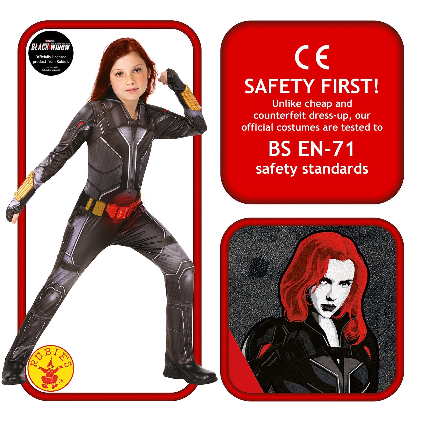 Rubie'S Girl'S Marvel Studios Black Widow Movie Deluxe Costume, Black Suit, Medium