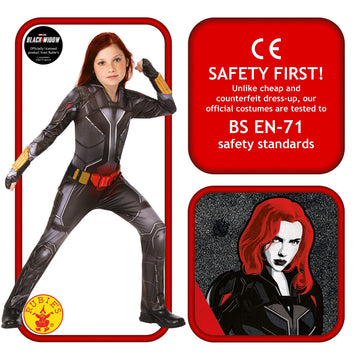 Rubie'S Girl'S Marvel Studios Black Widow Movie Deluxe Costume, Black Suit, Medium