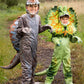 Fun Costumes - Kids Spinosaurus Costume, Prehistoric Childrens Dinosaur Jurassic Halloween Outfit (Large Bundle W/Egg Bag, Gray)