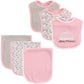 Hudson Baby Unisex Baby Cotton Bib And Burp Cloth Set, Princess, One Size