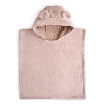 Mushie Poncho Towel For Toddlers And Kids (Blush) | Organic Terry Cotton | Ages 1-3 Years