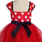 Dressy Daisy Toddler Girl Polka Dots Fancy Dress Up Costume Birthday Party Tulle Dresses with Headband Size 3T to 4T Red 203