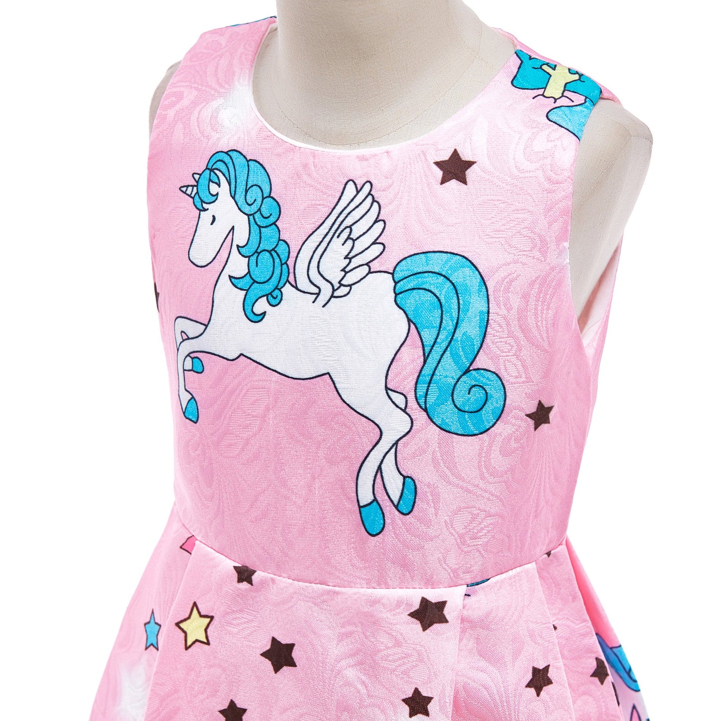 Dressy Daisy Rainbow Unicorn Pony Costume Birthday Party Fancy Dress Up Clothes For Little Girls Size 8, Pink 125