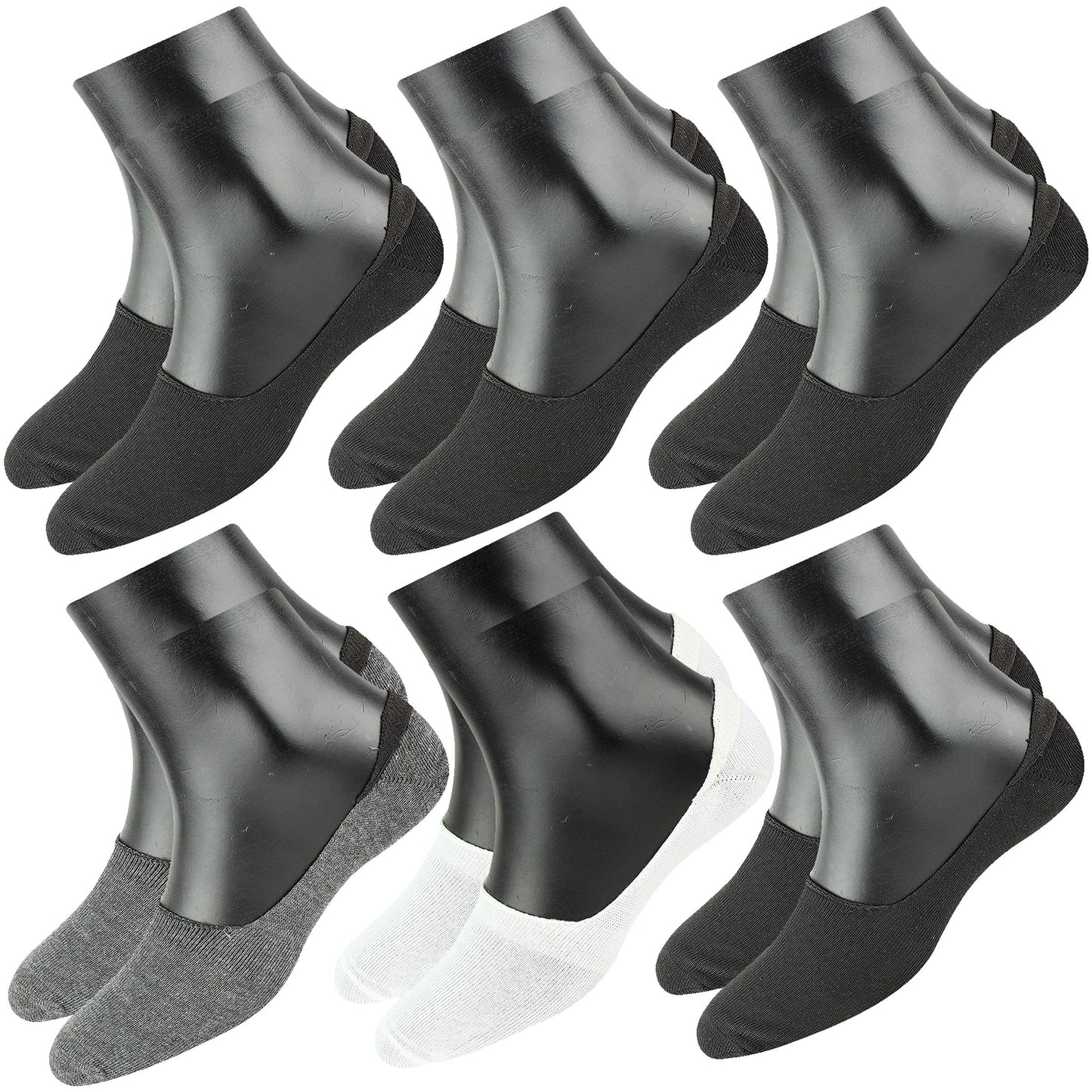 Pinkit Unisex Cotton Multicolor Socks (Pack Of 6 Pairs) No Show Cotton Loafer Socks