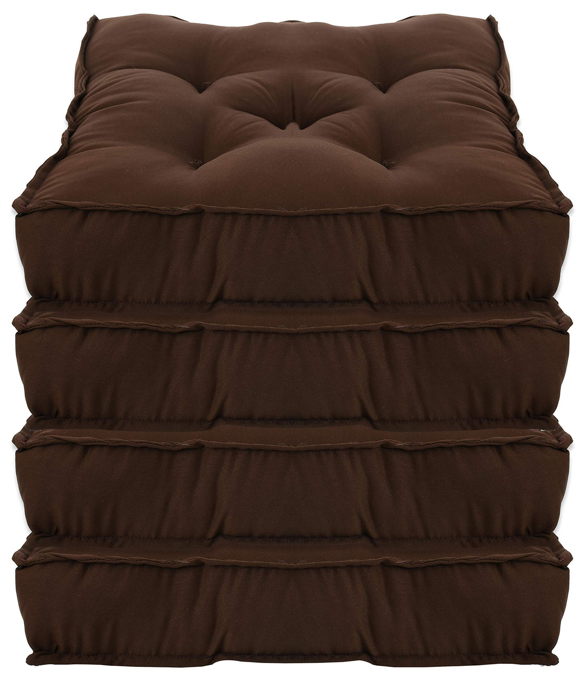 PUM PUM Chair Cushion/Pad Soft Thicken for Office,Home or Car Sitting 14inch x 14inch (Brown,Pack of 4)