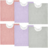 Foaincore 6 Pcs Pullover Baby Bibs Cotton Terry Toddler Absorbent Infant for Feeding and Drooling Towel Bib (Gentle Colors)
