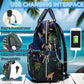Qwreoia Diaper Bag Backpack, Animal Print Travel Nappy Bag With Usb Charging Port Stroller Straps And Insulated Pocket For Women