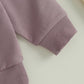 Baby Girl Clothes Winter Sets Fall Crewneck Sweatshirt Pocket Pants Solid Color Outfits Infant Toddler Girls Suit (Solid Purple,