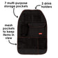 Diono Stow 'N Go Car Back Seat Organizer For Kids, Kick Mat Back Seat Protector, With 7 Storage Pockets, 2 Drinks Holders, Water