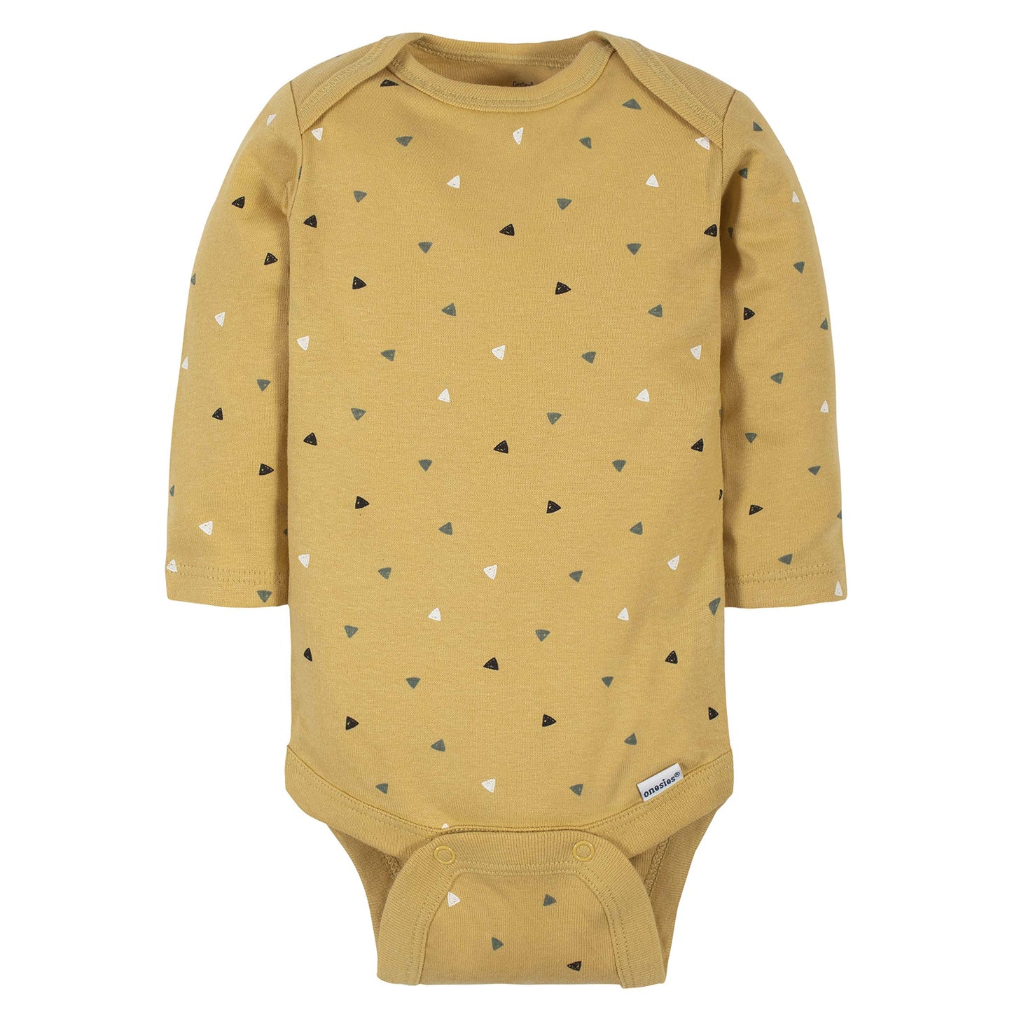 Gerber Baby Boys' 6-Pack Long-Sleeve Onesies Bodysuit, Tiger Green, 12 Months