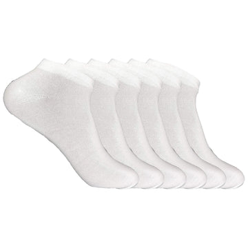 Kaneekshi MenS Solid Cotton Ankle Socks (Pack Of 6 Pairs)
