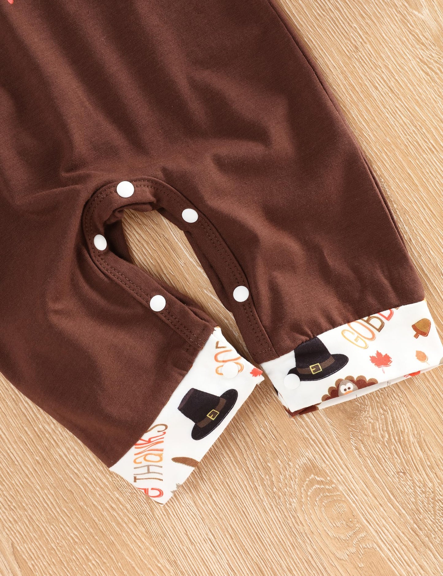 Tuemos Baby Boy'S My First Halloween Pumpkin Print Hoodie Outfit, Brown Turky, 9-12 Months