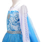 Lito Angels Toddler Girls Princess Dress Up Costumes Snow Queen Dress Halloween Christmas Long Detachable Train With Accessories