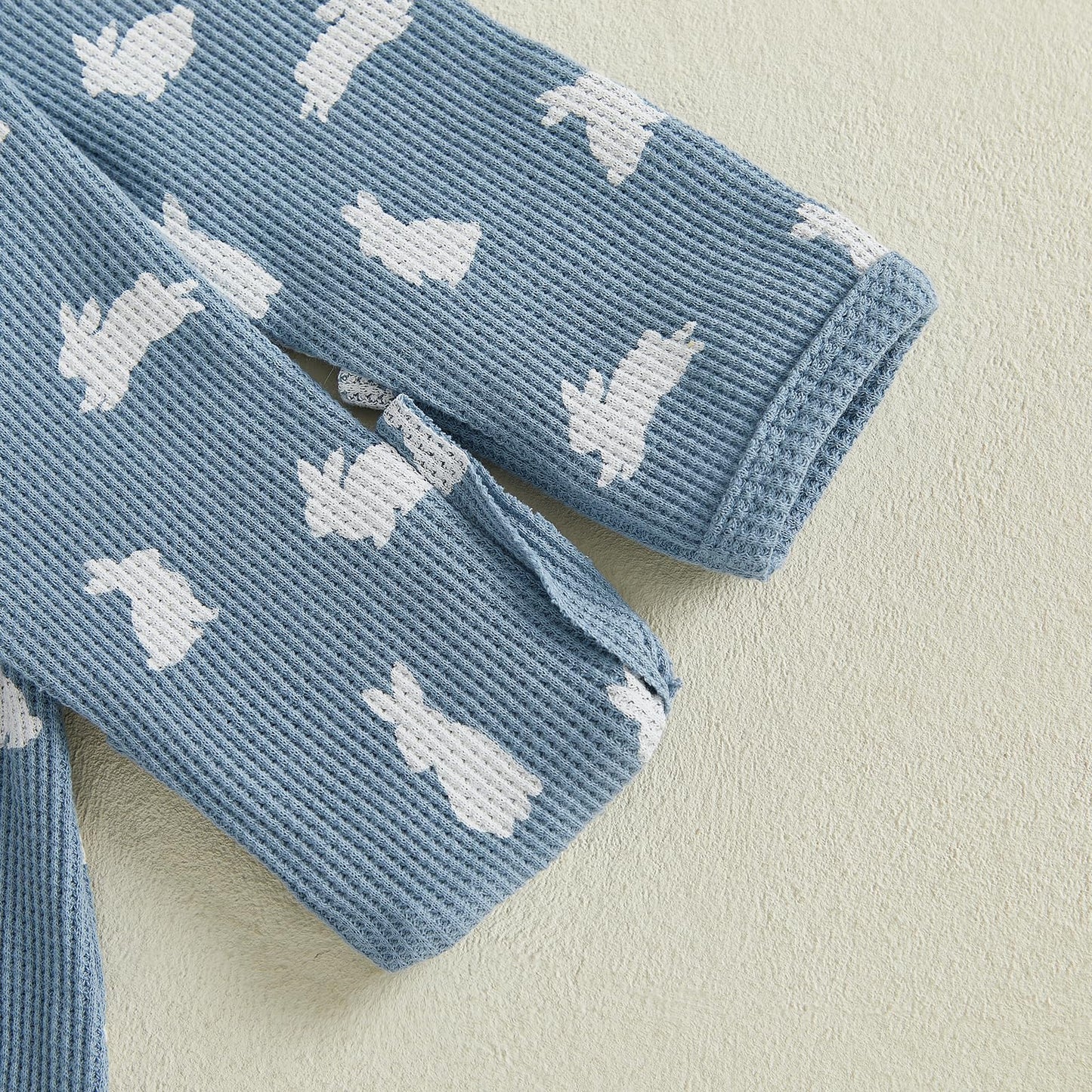 Ayalinggo Valentines Baby Girl Outfit Bowknot Heart Footie Romper Long Sleeve Onesie Newborn Christmas Clothes (Easter Bunny Blu