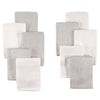 Little Treasure Unisex Baby Rayon From Bamboo Luxurious Washcloths, Gray White, One Size