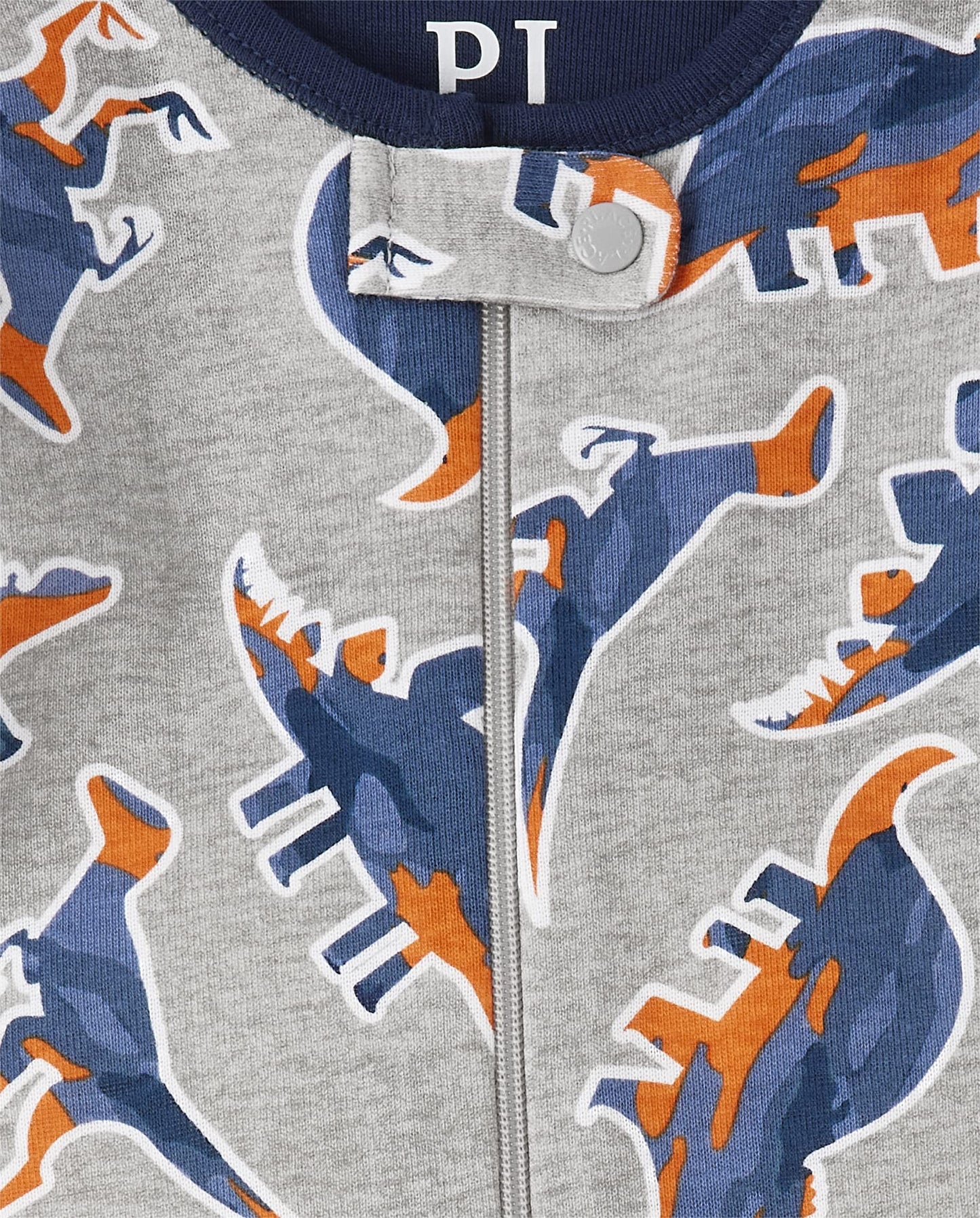 The Children'S Place Baby 2 Pack And Toddler Boys Snug Fit 100% Cotton Zip-Front One Piece Footed Pajama 2-Pack, Dino/Constructi