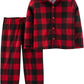 Simple Joys By Carter'S Baby Boys' 2-Piece Coat Style Pajama Set, Buffalo Check, 18 Months