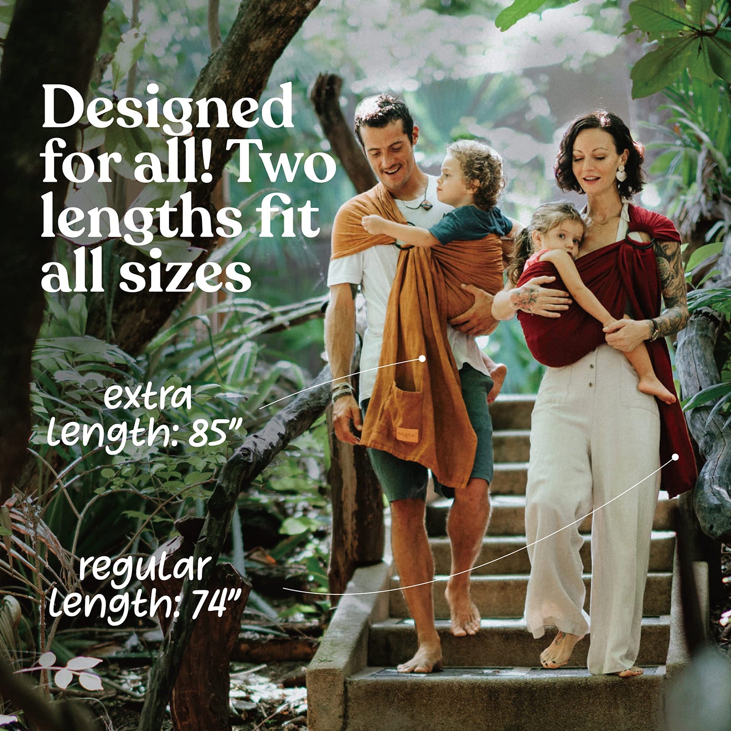 Nalakai Ring Sling Baby Carrier. Eco-Friendly, Soft Bamboo and Linen Baby Sling, Baby Wrap. Comfort, Style, and Giving Back - Ca