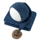 Fashion Cute Newborn Baby Photography Props Outfits Boy Girl Knitted Long Tail Hat With Wrap Blanket Set (Blue)