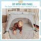 Dream On Me Travel Light Playard With Mesh Zipper Door In Grey