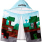 Jay Franco Minecraft Overworld Adventure Hooded Bath/Pool/Beach Towel,Cotton, Blue