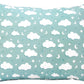 Toddler Pillowcase 13X18 - Moon Child Pillow Case, Cotton Toddler Pillowcase Star, Gray Star Travel Pillow Case Cover - Green Cl